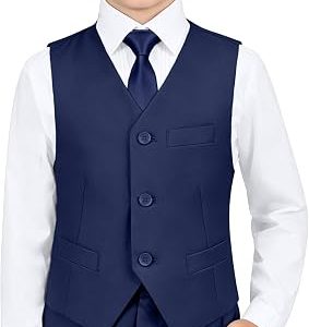 Toddler Boys Suit Kids Formal Slim Fit Suits Boy Tuxedo for Wedding | Adjustable Waist,Boy Suit Set,Size 2t-16